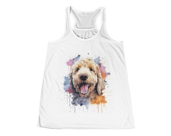 Goldendoodle Damski Luźny Top Racerback | Top Racerback Miłośnik Psów