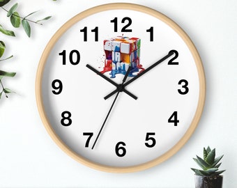 Speedcuber Rubiks Cube Inspired Zegar Ścienny