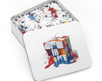 Puzzle inspirowane kostką Rubika Speedcuber (30, 110, 252, 500, 1000 elementów) | Prezent na Dzień Ojca