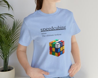 Speedcubing: Najlepszy trening - 100% bawełniana koszulka - idealna koszulka dla miłośników kostki Rubika/puzzli