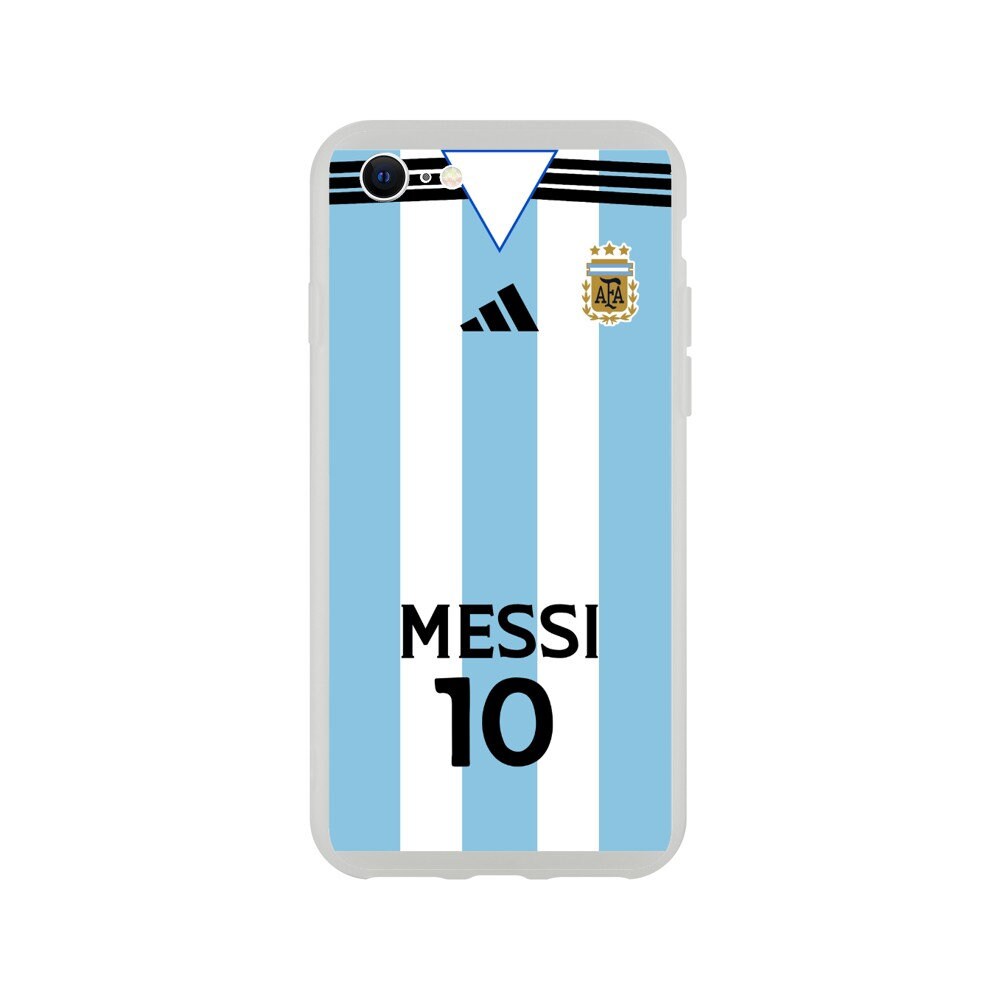 Messi Argentina Soccer Jersey Classic Blue and White Striped Football