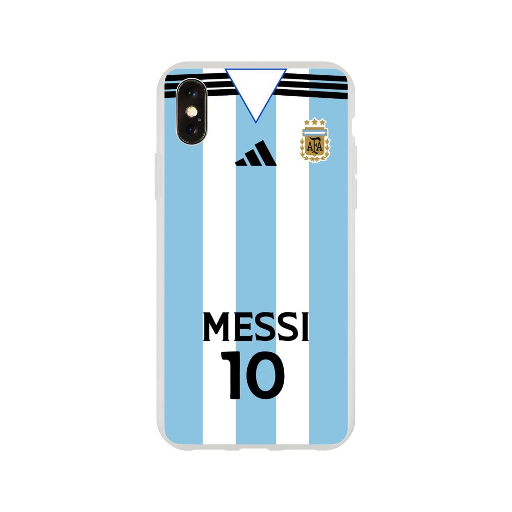 Messi Argentina Soccer Jersey Classic Blue and White Striped Football