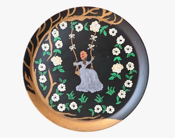 Where Roses Remember – Handpainted Decorative Plate by Anna Tsetsos, One-of-a-Kind | Collector’s Ceramic | A Portrait of Gentle Rebellion