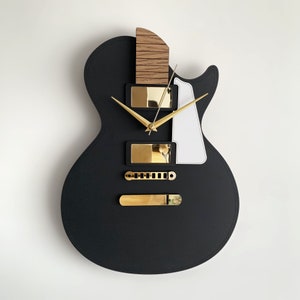 Guitar Clock Musician Gift, Clock for Men, Guitar Gift, Man Cave Décor, Music Room Décor, Musical Gifts, Flat Guitar Images, Illusion Art image 8