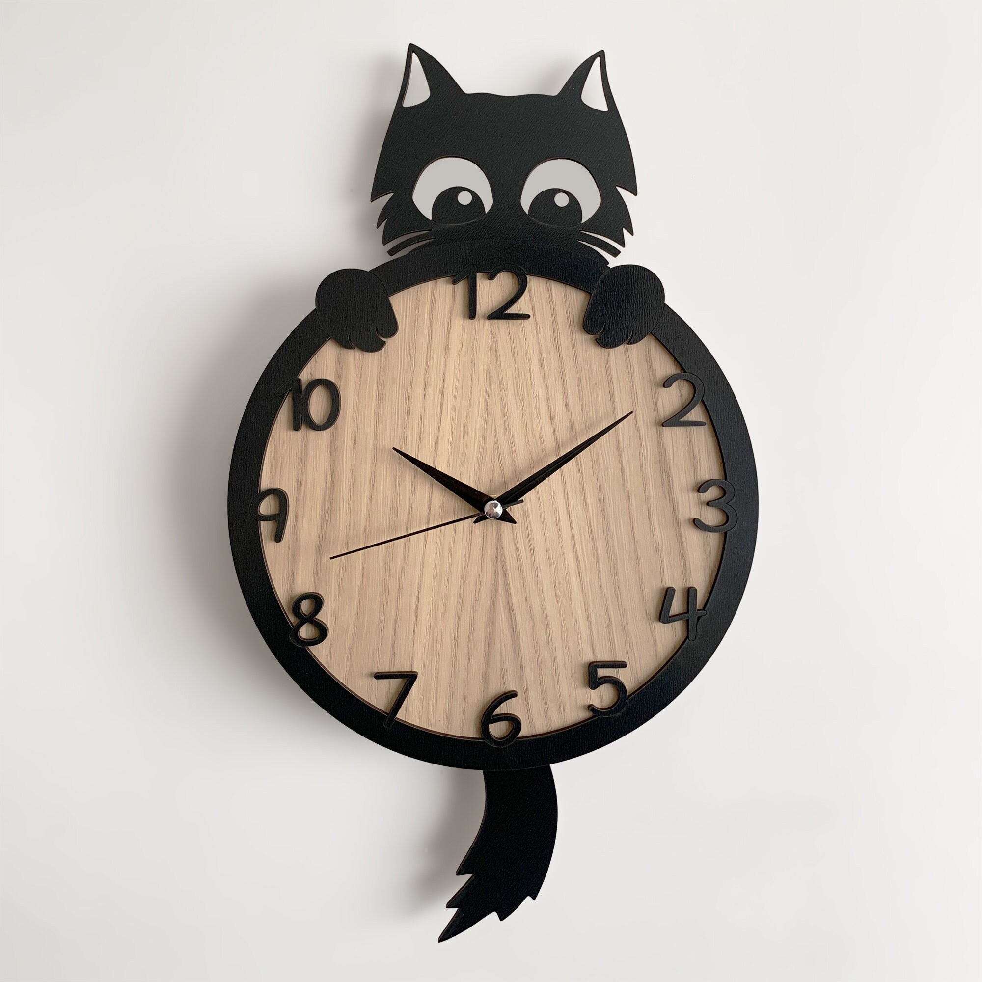 Cat Pendulum Clock - Etsy