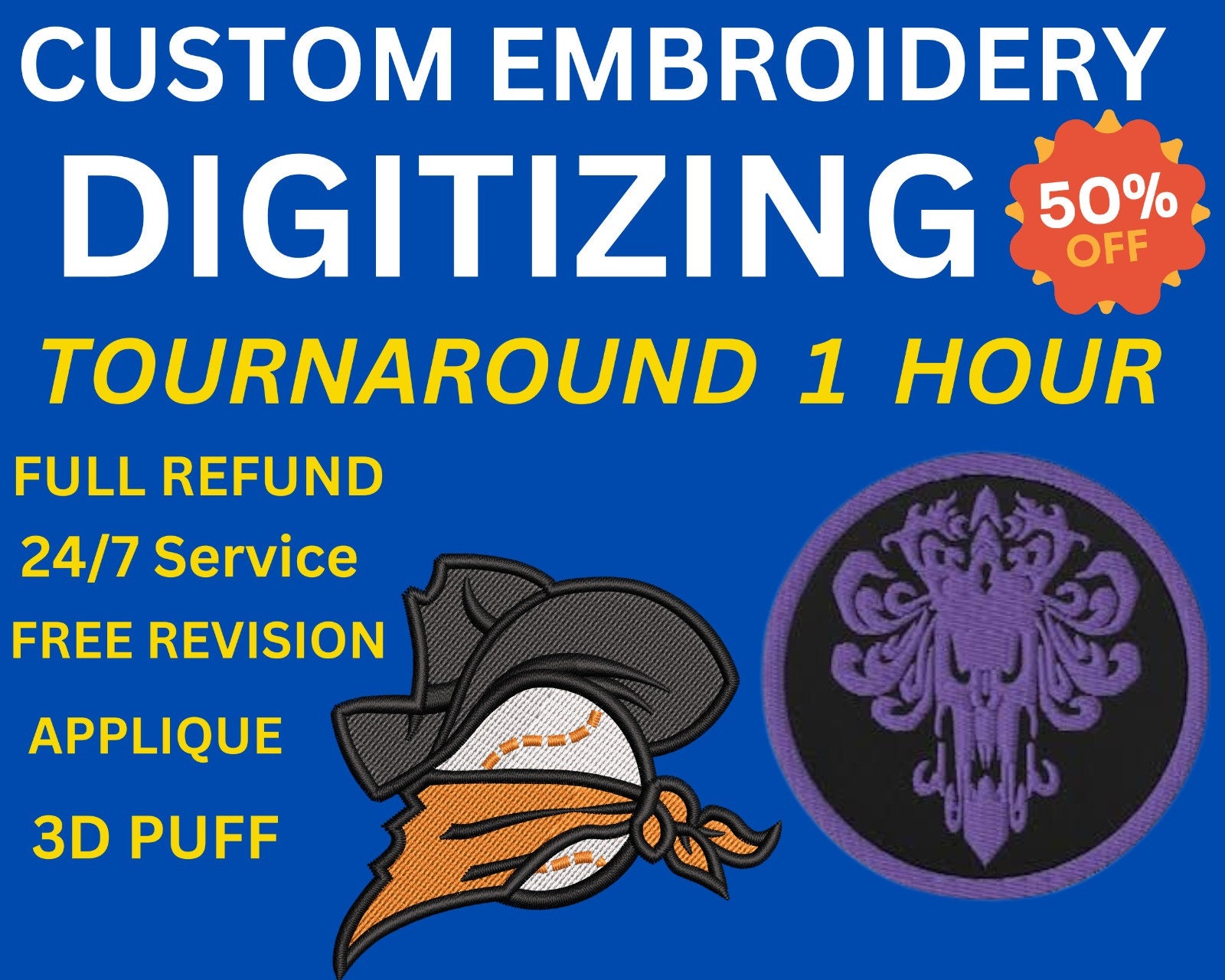 Custom Embroidery Digitizing / Embroidery Digitizing/ Embroidery Designer / Embroidery Design / Logo Digitizer / Logo Design/ Computer Emb