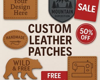 Custom Logo Leather Patches: Laser Engraved, Iron-On Option