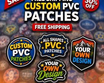 Custom PVC Patch: 2D/3D Rubber Patch, Sew/Iron On, Velcro Hook Backing
