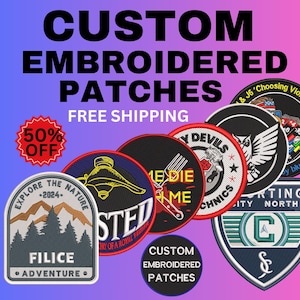 custom embroidery patches , Custom logo Patches , Custom Iron On Patches ,Custom VELCRO Hook & Loop Patches ,Custom Sew on Patches