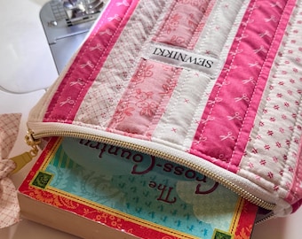 Patchwork Zippered Book Sleeve Sewing Pattern – Digital Download
