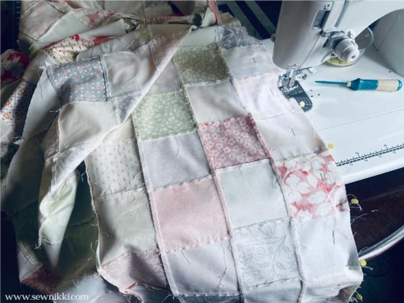 4 Inch Squares on Point Quilt Pattern – Digital PDF, Beginner Friendly ...