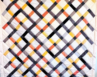 Disappearing Nine Patch On Point Quilt Pattern - Beginner Friendly, Digital PDF, Modern Quilt