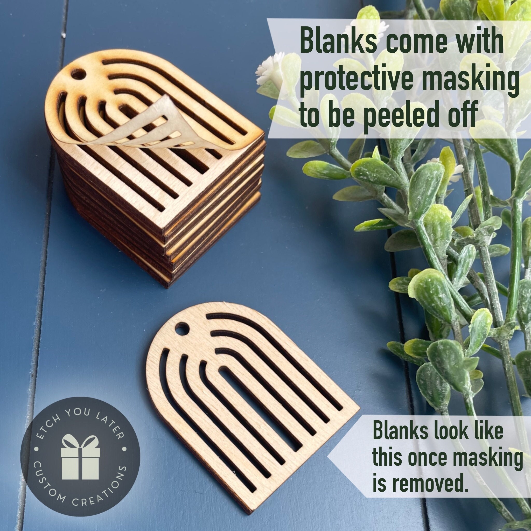 BULK- Rainbow- Arch- DIY Earring Blanks— Blank Earring shapes- Boho Unfinished Natural Wood- Jewelry Making- Wooden Earrings for Makers