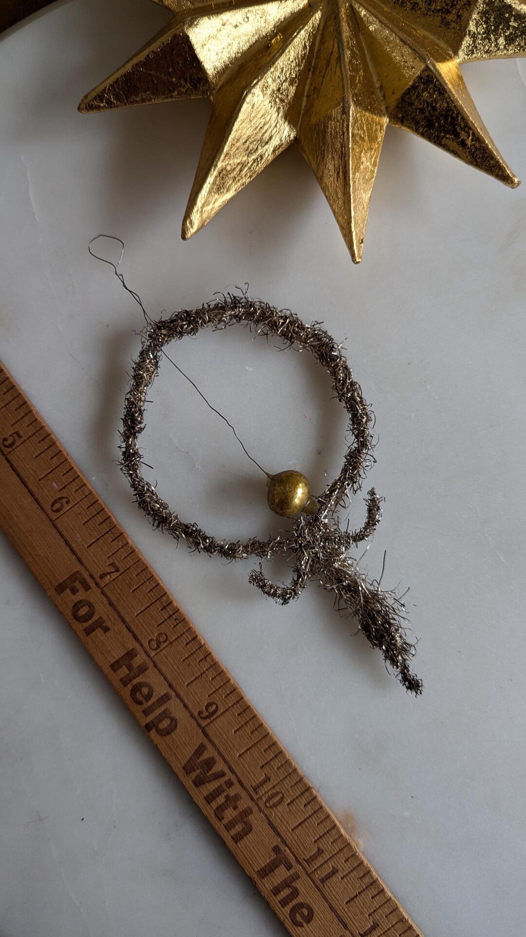 Antique Victorian Christmas Tinsel and Mercury Glass Ornament ...