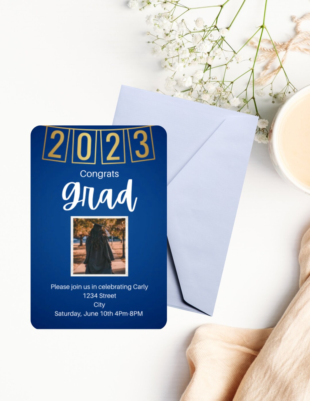 Editable Graduation Invitation Etsy