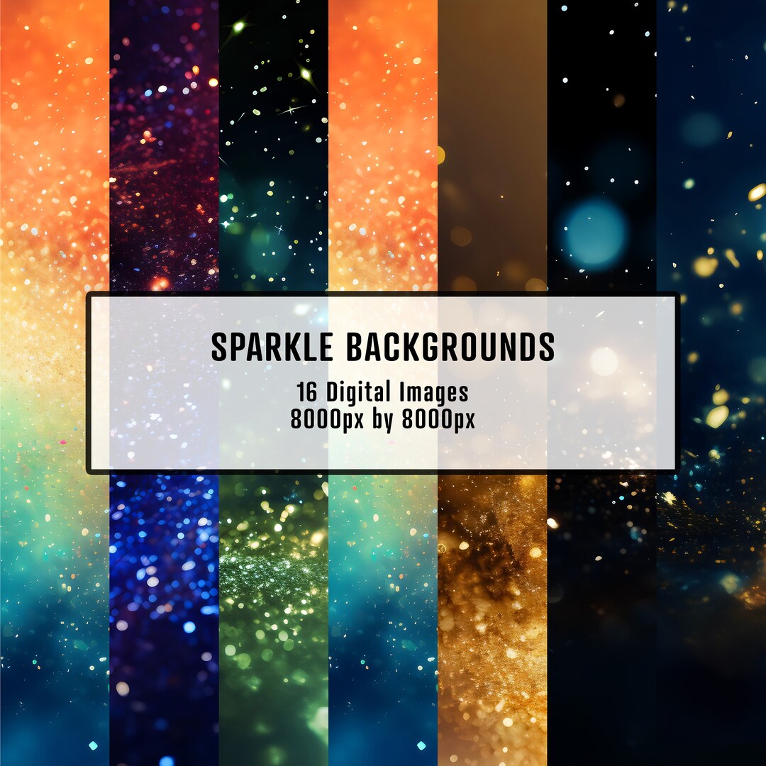 Dreamy Sparkle Bokeh Backdrops - Digital Paper Pack, Glitter Texture ...