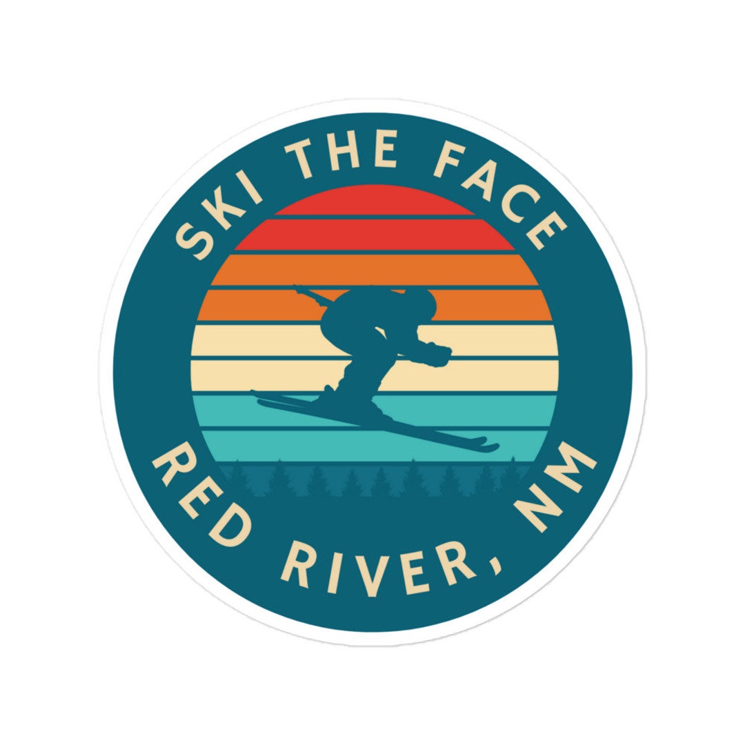 スキー SNOWBLEADES BY SNOWFEAT Ski the Face Red River NM / Vinyl Sticker Bubble Free / New