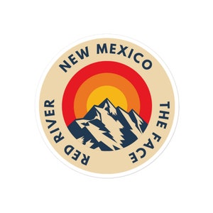 Calcomanía de vinilo sin burbujas Red River New Mexico The Face / Mountain Town / Ski Snowboard / The Lift House