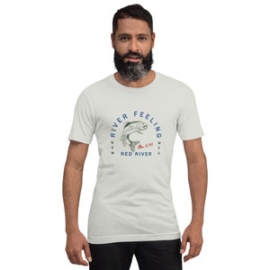 Camiseta Red River Feeling Trout Fish/Pesca com mosca/Novo México/Cidade montanhosa Elev 8750