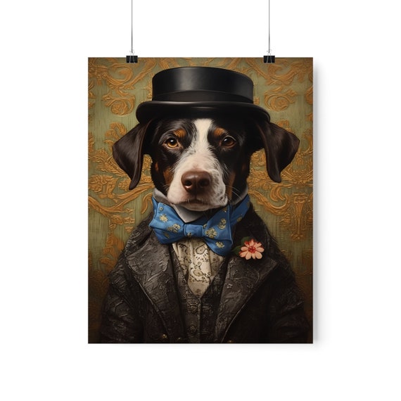 Funny Rottie, Old School Cowboy Dog Portrait, Renaissance Outfit - Main Image
