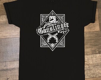 Gunslinger Dungeons and Dragons Character T-shirt. Dnd. RPG.