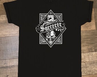 Sorcerer Dungeons and Dragons Character T-shirt. DnD. RPG. TRPG.