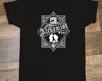 Alchemist Dungeons and Dragons Character T-shirt. Role play game. DnD.