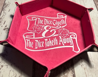 Collapsible Dice Tray: The Dice Giveth & Taketh Away, DnD TTRPG. End of line item