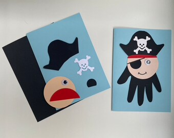 Children's Craft Kit for Handmade Personalised Father's Day / Birthday Pirate Card