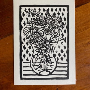 Floral bedruckte Karte