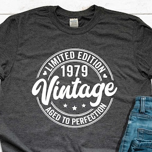46th Birthday Shirt, Vintage 1979 Shirt, 46th Birthday Gift For Women & Men, 46 Birthday Personalized Gift, 1979 Birthday Shirt Sweatshirt