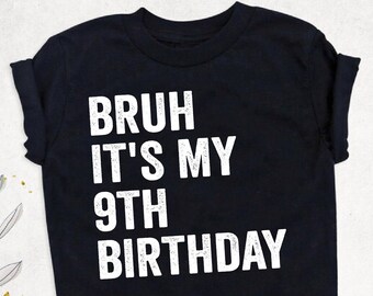 Boys 9th Birthday Shirt Nine Birthday Shirt Custom Boy