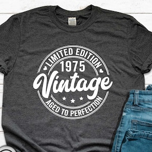 50th Birthday Shirt, Vintage 1975 Shirt, 50th Birthday Gift For Women & Men, 50th Birthday Personalized Gift, 1975 Birthday Shirt Sweatshirt