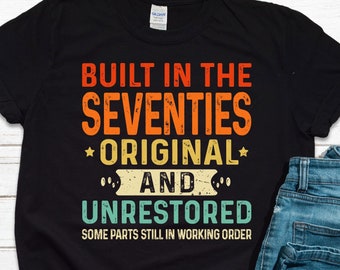 T-shirt gebouwd in de jaren zeventig: cadeau voor 50e verjaardag