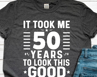 50th Birthday T-shirt: Vintage 1975, Funny Gift