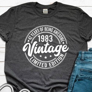 1983 Vintage Shirt, Vintage 1983 Limited Edition, 42.Geburtstagsgeschenk für Frauen, Herren 42.Geburtstagsgeschenk, 42 Jahre Sein Super T-Shirt