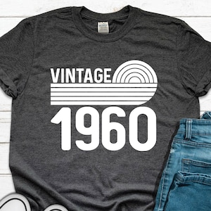Vintage 1960 T-Shirt: 65th Birthday Gift Tee