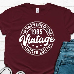1965 Vintage Limited Edition T-Shirt: 60th Birthday Gift