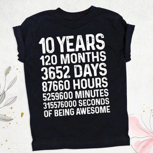 Zehnter Geburtstag Kinder T-Shirt Junge, 10 Jahre altes Geburtstags-Shirt, 120 Monate, 10 Jahre Sein Super, 10.Geburtstag, Jungen-Geburtstags-T-Shirt