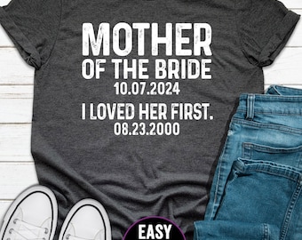 Personalized Mother Of The Bride Shirt: Bridal Party Gift
