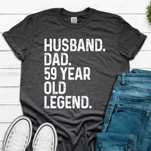 Funny 59th Birthday T-Shirt for Dad Husband - Vintage 1965 Legend