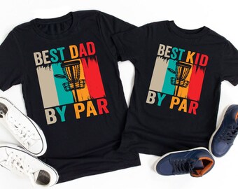 Best Dad By Par Shirt, Best Kid By Par Shirt, Retro Golf Dad T-shirt, Father And Son Shirts Matching, Father's Day Gift, Golfer Daddy Gift