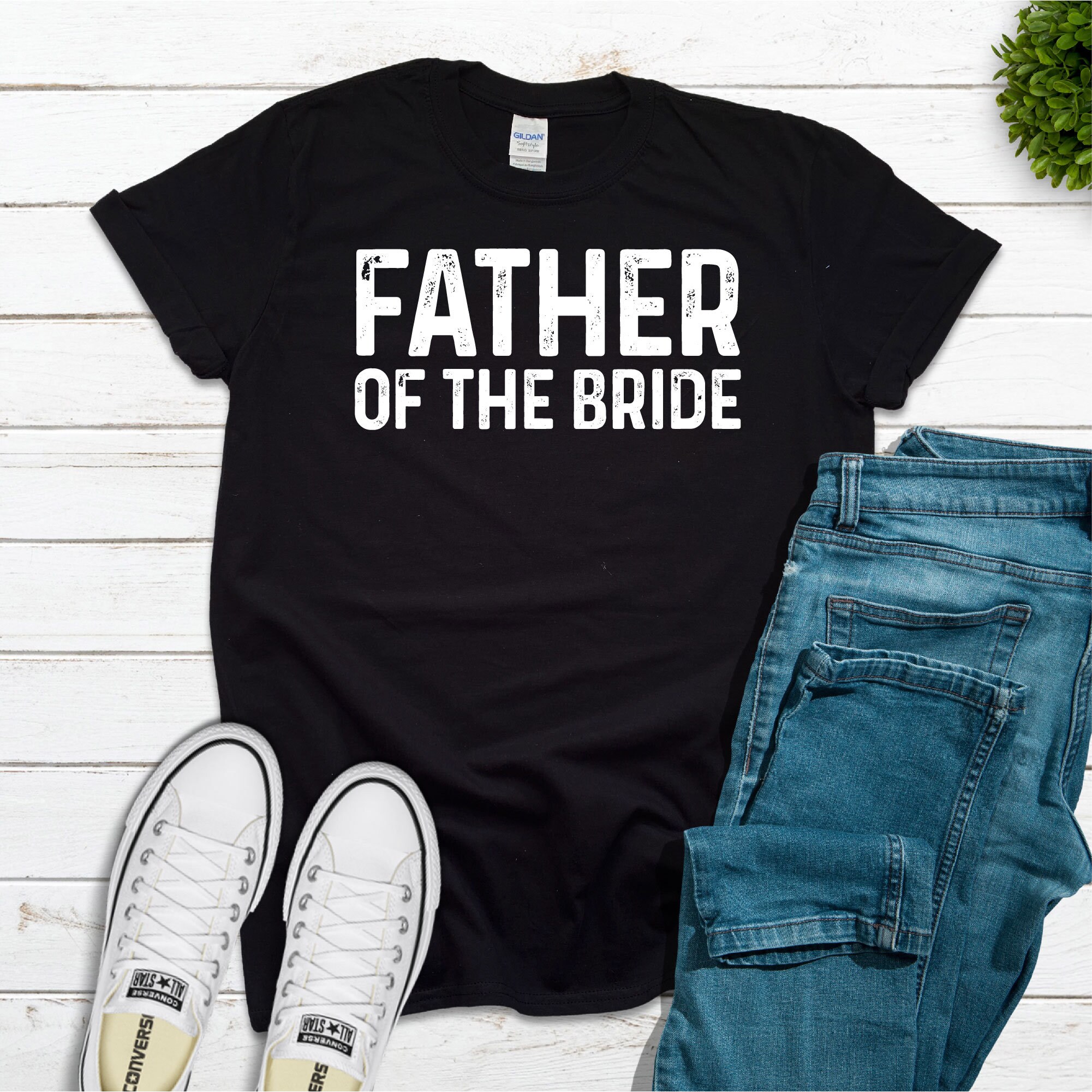Father of the Bride - Wedding Bridal Party T Shirt for Dad