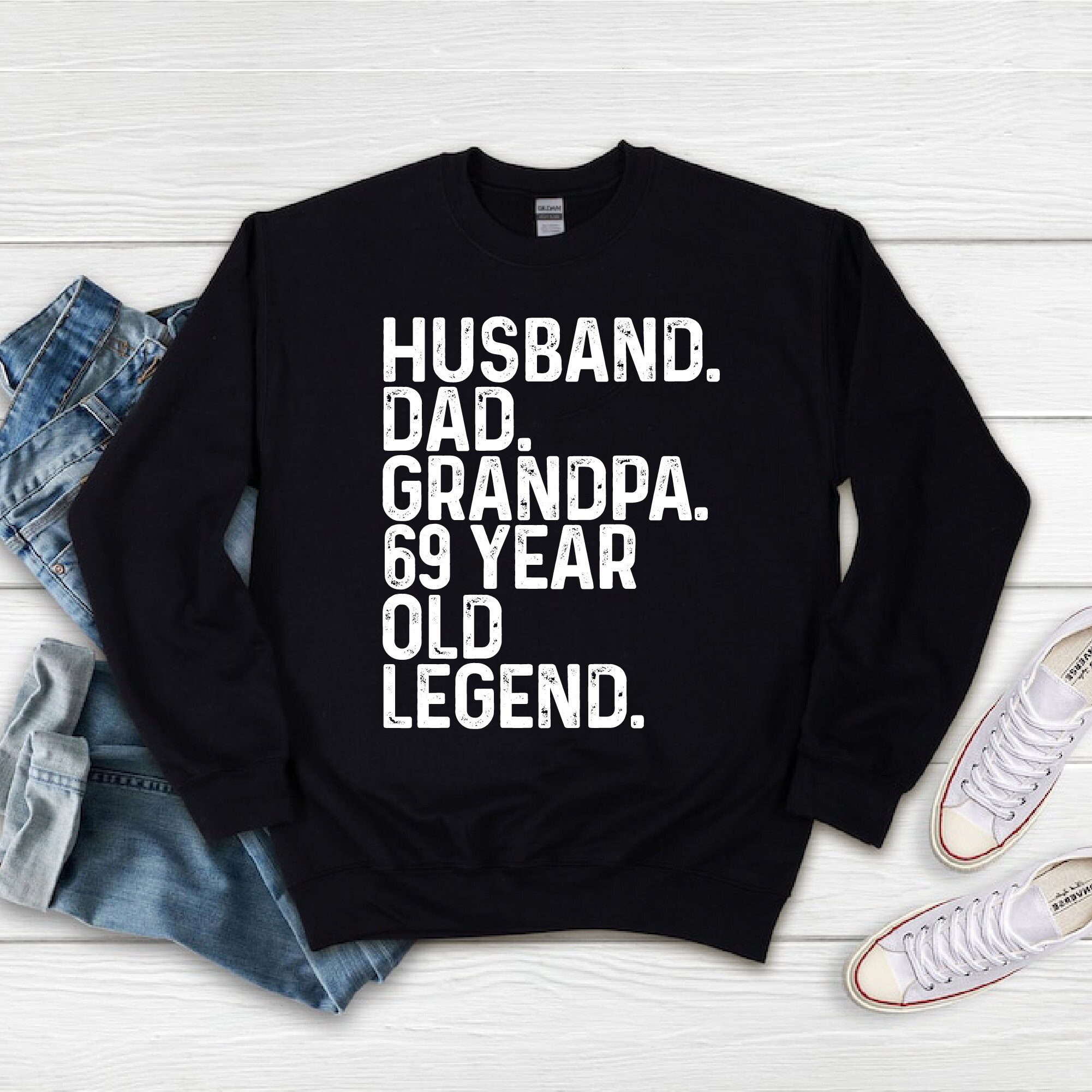 69歳の誕生日男性用Tシャツ：ヴィンテージレジェンドお父さん