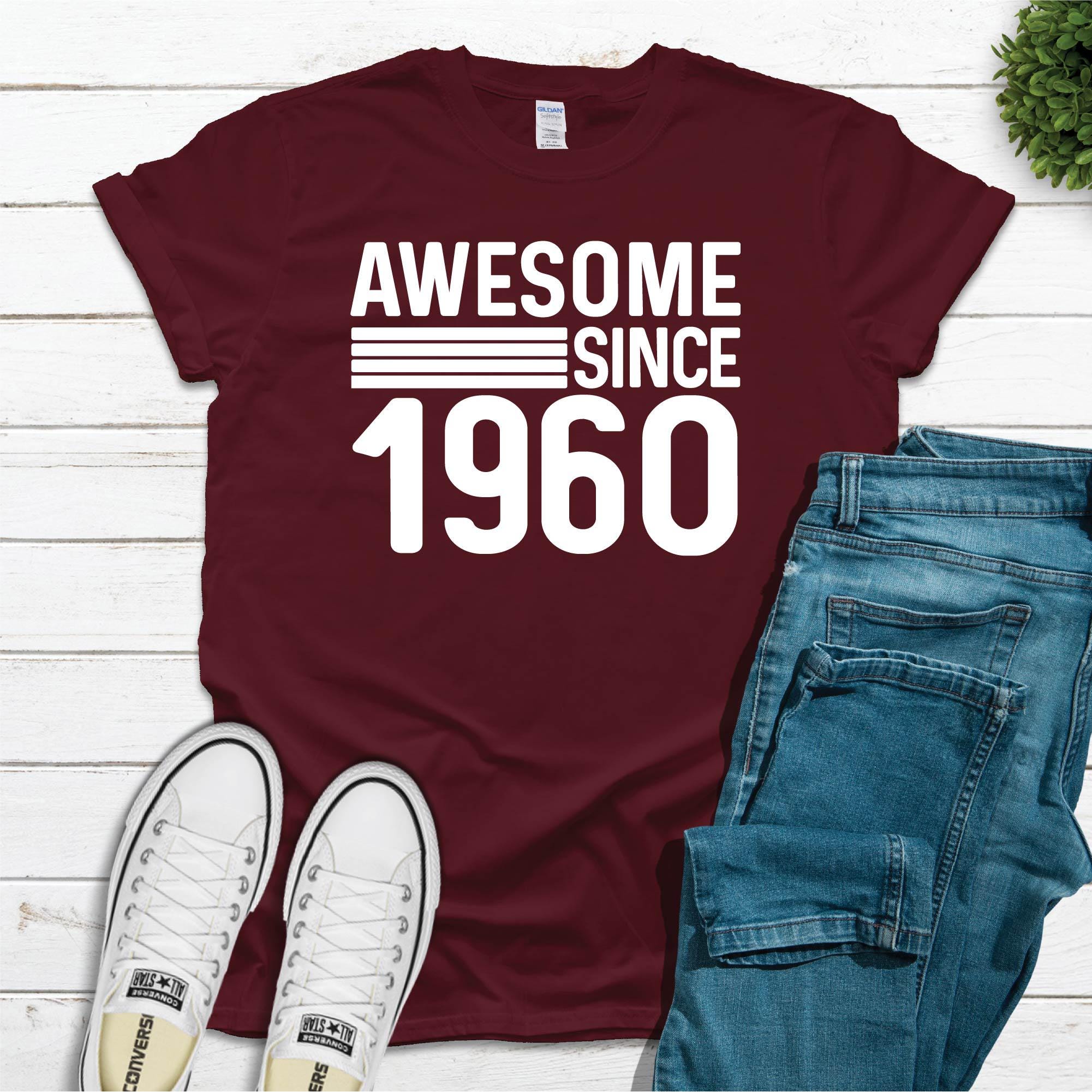 Womens Made In March 1960 Birthday 60 Years Of Being Awesome T-Shirt Womens Made In March 1960 Birthday 60 Years Of Being Awesome T-Shirt