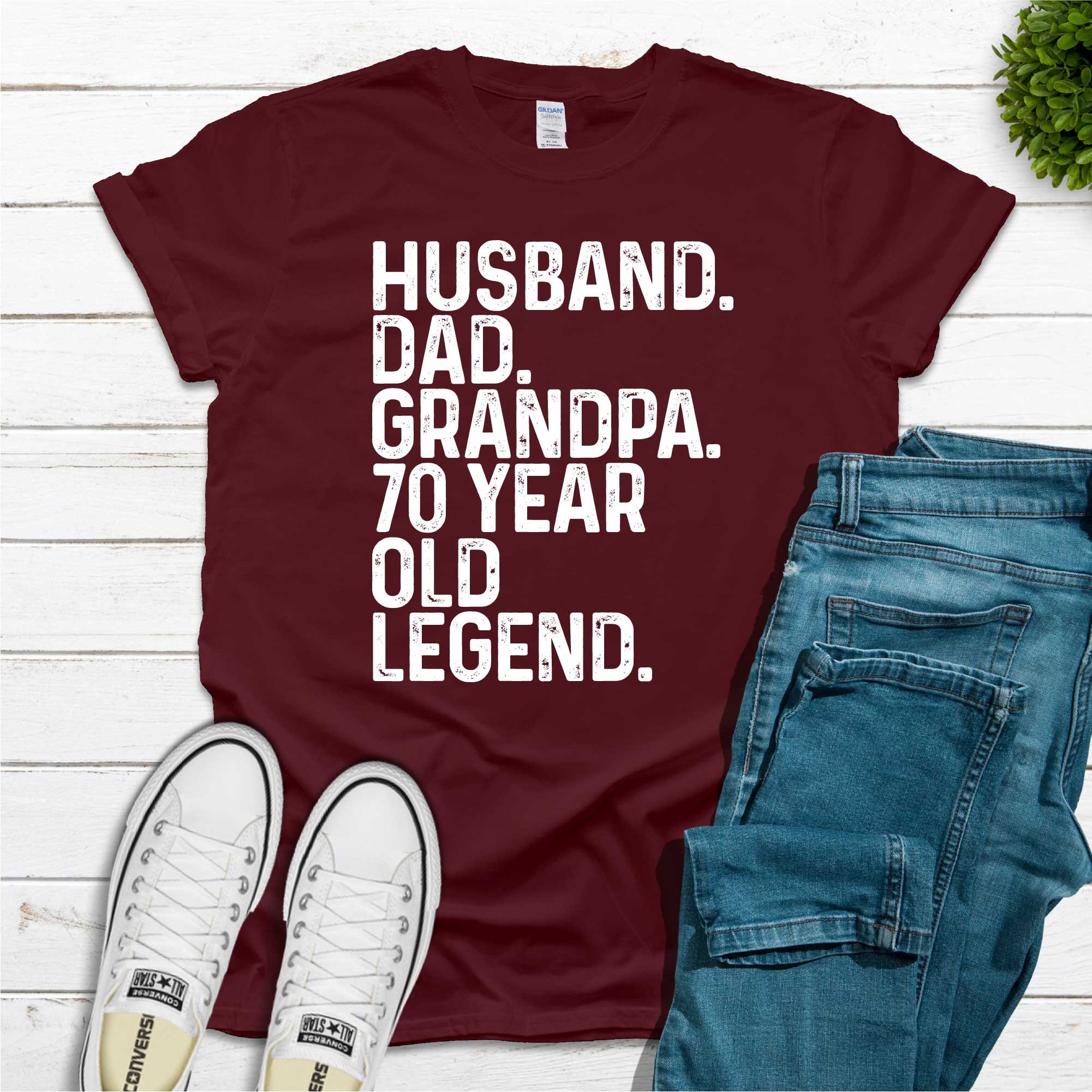 T-shirt 70 ° Compleanno Idea Regalo Per Ragazzi Papà Him & Uomo - Foto 4