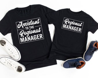 Matching 'The Office' Shirts: Regional Manager & Assistant Father Son Outfit