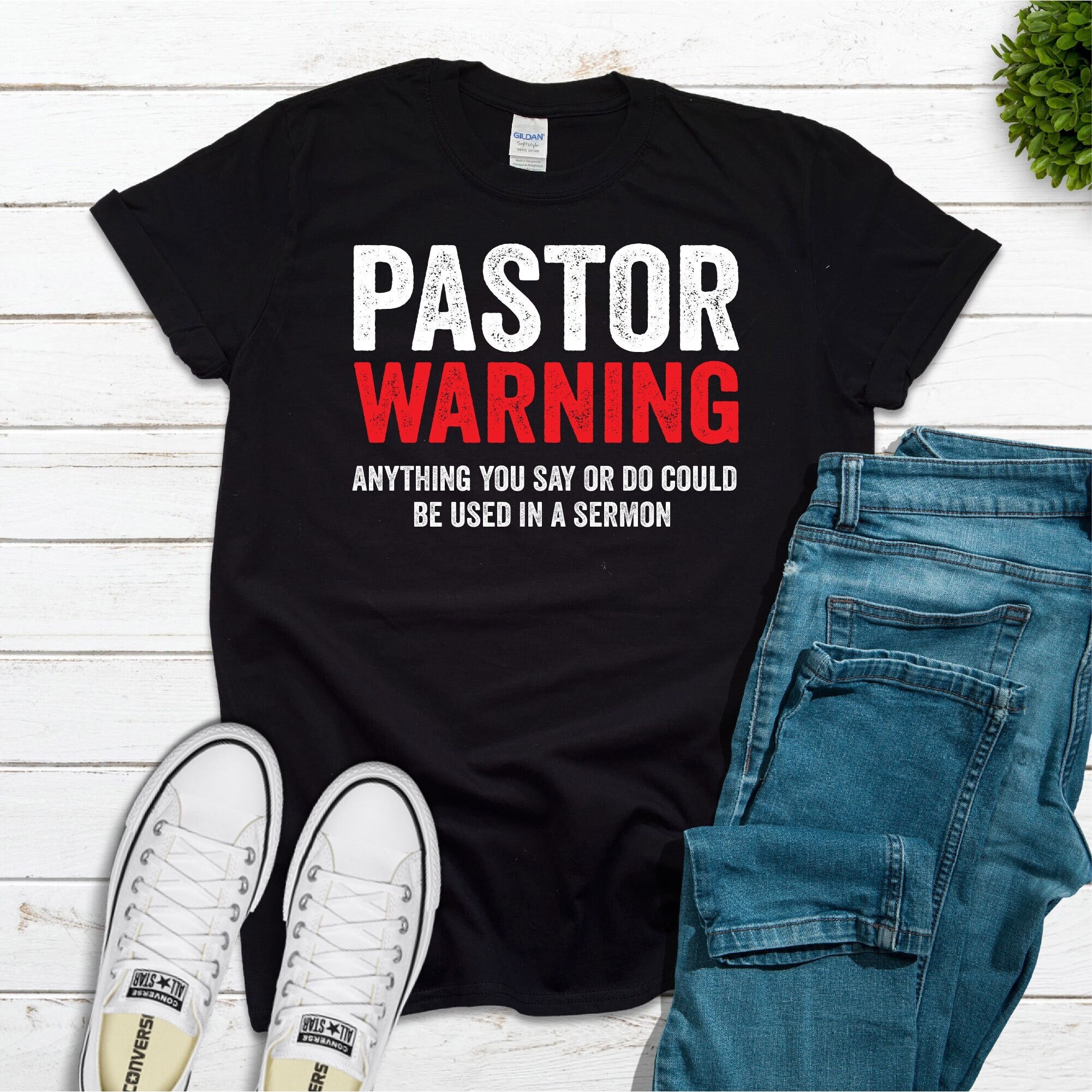 Pastor Warning T-Shirt: Funny Sermon Gift