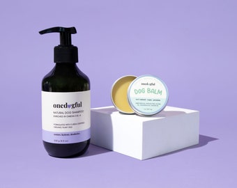 Coat Care Set for Dogs- Restorative Dog Shampoo and Nourishing Dog Balm