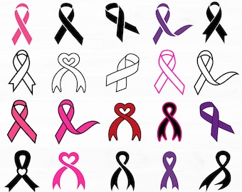 Ribbon Svg Bundle Awareness Ribbon Svg Cancer Ribbon Svg Breast Cancer Ribbon Svg Cancer Awareness Ribbon Svg
